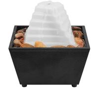 SUPVOX Fontaine à Eau de Table Intérieur LED Cascade Lumineuse Petite Fontaine Zen Décorative pour Bureau et Maison de Relaxation Apaisante et Décoration Feng Shui