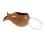 SUPVOX Fontaine de Jardin en Pot Céramique Petit Format, Décor de Bassin avec Cascade d'eau sans Pompe, Effet Relaxant, Compatible Intérieur et Extérieur, Décor de Bassin Naturel