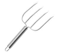 SUPVOX Fourchette à Barbecue en Acier Inoxydable, Grosse Taille, Manche Long Ergonomique, Résistante à Haute Température, pour Griller Poulet, Gigot D'agneau et Viande en Extérieur,