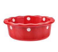 SUPVOX Gamelle Céramique pour Animaux de Compagnie Rouge à Thème de Noël Bol d'eau et Nourriture pour Chat et Chien Conteneur Simple Anti-Renversement Accessoire Pratique pour Repas