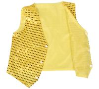 SUPVOX Gilet Pailleté pour Garçon Fille Gilet de Danse Hip Hop Scintillant Costume Performant pour Garçons et Filles Tenue de Scène Confortable et Respirante pour Spectacles et Fêtes
