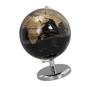 SUPVOX Globe Terrestre de Bureau avec Support Blanc et Noir Doré Décoration Géographique Abs et Métal Ornement Stable et Élégant pour Bureau et Maison