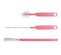 SUPVOX Goupillon pour Biberon 3 Pièces, Brosse, Brosse à Tasse Nylon et Abs, Ensemble de Nettoyage Multifonction pour Bouteilles, Gobelets et Pailles, Usage Bébé et Quotidien