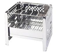SUPVOX Gril de Camping Acier Inoxydable Résistant à Lusure Barbecue Portable Polyvalent pour Activités Plein Air et Feux de Camp