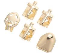 SUPVOX Grills Dentaires Hip-Hop Croix Dorée pour Hommes et Femmes Couronnes Dentaires D’Halloween 1 Pièce Accessoires Cosplay et Soirées et Confortables