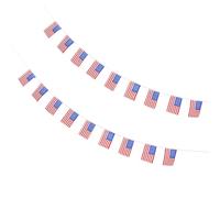 SUPVOX Guirlande de Fanions Américains 38 Pièces 14 X 21 Cm 10 Mètres Bannière du Drapeau Américain Décorative pour Fête Anniversaire, Célébration Jour Indépendance et Événements