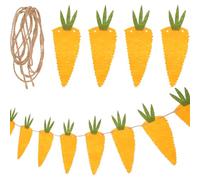 SUPVOX Guirlande de Pâques en Non-tissé, Bannière Fanion Carottes Réutilisable, Décoration Murale Printanière pour Fête Intérieure, Accessoire Photo pour Événement de Pâques, 1 Pièce