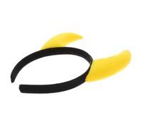 SUPVOX Halloween Bandeaux de Cosplay D'halloween Cornes du Diable Jaunes | Flanelle Coton Abs, Accessoire Léger et Confortable, pour Fêtes Festives, Style Distinctif