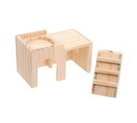 SUPVOX Hamster Hiding Place Small Wooden Pet Plaything Wear-Resistant Nest for Small Animals Cage Safe Rest and Play House