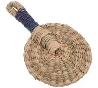 SUPVOX Handheld Woven Straw Fan Portable Boho Wall Hanging Decor Natural Seagrass Cooling Fan Handmade Ghana Craft Summer Wedding Party Favor