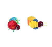 SUPVOX Hochet de Poignet pour Bébé en Textile Léger, 2 Pièces Forme Amusante de Coccinelle et Abeille, pour Stimuler la Motricité et Communiquer en Famille