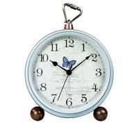 SUPVOX Horloge Vintage de Table Pastorale 1 Pièce Alarme, Mouvement Quartz Silencieux, Décoration Maison Bureau Salon Style Rétro Créatif