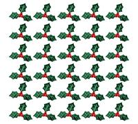 SUPVOX Houx de noël Autocollants DIY Appliques Feuilles de trèfle pour noël St. Patrick Decor 100pcs (Vert 3cm)