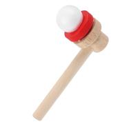 SUPVOX Interactif Bois Souffleur de Balle Flottante Rouge pour Garçon Fille et Parent Jeu Éducatif Déquilibre et Coordination Motrice Cadeau Écologique