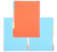 SUPVOX Intercalaires de Classeur Colorés B5, 15 Onglets de Séparation de Pages pour Cahier, Marqueurs Index 3 Sets de 5 Feuilles, Fournitures de Bureau Pratiques pour Organisation Rapide