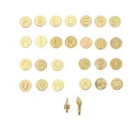 SUPVOX Jeu de 28 Pointes de Pyrogravure en Fer pour Travail du Bois, Lettres Majuscules, Embouts pour Stylo Brûlant, Outil de Gravure et Sculpture Artisanale, Compatible Loisirs Créatifs