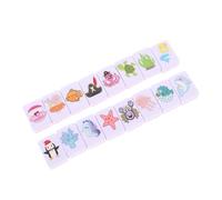 SUPVOX Jeu De Mahjong pour Joueurs Tuiles Thème Marin Animaux Marins Accessoire Portable pour Fêtes De Fin Année Et Réunions De Famille