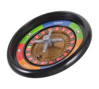 SUPVOX Jeu de Roulette Russe Tournante Noir 2 Billes en Acier Accessoire de Table Poker pour Fête d'anniversaire et Parties du Jeu de Poker Compacte et Légère