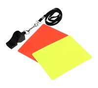 SUPVOX Jeu De Sifflet De Carton Rouge Et Jaune D'arbitre De Match De Football Sifflet De La Mort Corne Rappel De Sifflet pour Chien Cliqueur Sifflet en Étain Ki Plastique