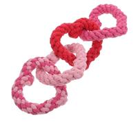 SUPVOX Jouet à Mordre Corde De Coton Forme De Cœur pour Animaux De Compagnie pour Saint-Valentin Et Engagé pour Chiens Et
