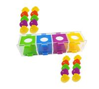 SUPVOX Jouet Interactif pour Perroquet et Conure Boîte à Lancer de Tri des Couleurs Jouet Éducatif Stimulant pour Oiseaux de Compagnie