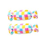 SUPVOX Jouet Molaire pour Chien en Peluche à Mâcher Coloré 2 Pièces en Coton PP Interactif Jouet Bonbon pour Animal De Compagnie Divertissement Mental Et Nettoyage Dentaire