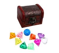 SUPVOX Jouets Acrylique Gems pour Garçon Fille Décorations DIY Colorées Accessoires Bijoux Brillants pour Jeux et Chasse Au Trésor Coffret Varié