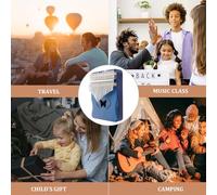 SUPVOX Kalimba Piano à Pouce Touches Portable Bleu Instrument Musique Débutants Précis Piano Doigt Mbira Léger et Résistant