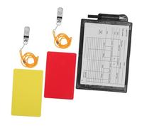 SUPVOX Kit Arbitre Football Complet avec Cartes Standards Rouge et Jaune Sifflets Métalliques Carnet de Notes et Stylo Accessoire Portable pour Matchs de Sport et Tournois