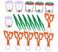 SUPVOX Kit Capture Insectes pour Garçon Fille avec Loupe et Pinces Boîtes Observation Ventilées Extérieur Éducatif Exploration Nature Set Télescopique avec Faux Insectes et Accessoires