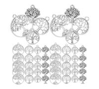 SUPVOX Kit de 100 Breloques Arbre de Vie en Métal, Accessoires pour Bracelets Perlés Diy, Charmes pour Création de Bijoux, Fournitures Porte-clés Artisanat, pour Bracelets et Colliers