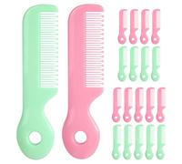 SUPVOX Kit de 20 peignes pour bébé nouveau-né - Brosse de toilettage à poils ronds pour cuir chevelu sensible - Kit d'outils de soin pour nourrissons et jeunes enfants