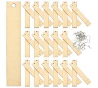 SUPVOX Kit de 36 Ébauches de Boucles d'Oreilles en Bois Brut Rectangulaires Non Polies Accessoires pour Fabrication de Boucles d'Oreilles Matériau Solide et Résistant à L'Usure pour