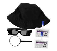 SUPVOX Kit de Accessoires Cosplay Chapeau Loupe et Lunettes de Fête Thème Costume et Réaliste pour Jeux de Rôle et