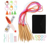 SUPVOX Kit de Crochets Ergonomiques Multifonctions pour Tricot Manuel Aiguilles à Crochet Doubles Pointes Accessoires de Tressage de Fil Débutants et Adultes 1 Ensemble