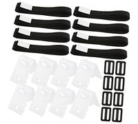 SUPVOX Kit de Fixation avec Sangles Nylon et Boucles pour Couverture Solaire de Piscine Compatible avec Enrouleur de Bâche Attache Solide et Facile à Installer