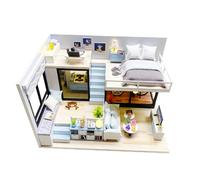 SUPVOX Kit de Maison de Poupée DIY Puzzle Éducatif à Assembler pour Simulation de Maison pour Filles Mon Chambre avec Couvercle