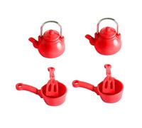 SUPVOX Kit de Mini-Théières Décoratives Rouges 2 Pcs Cuillère et Pelle Miniatures en Plastique pour Décoration Intérieur de Maison de Poupée Accessoires D’Ustensiles Cuisine Miniature