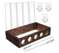 SUPVOX Kit De Support De Plantes pour Tubes À Essai Élégants Support en Bois pour Mur Ou Table