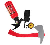 SUPVOX Kit Déguisement Pompier Garçon et Filles 4 Pièces avec Extincteur Réaliste Accessoires de Pompier pour Jeu de Rôle Équipement Sécurité Incendie Garçons et Couleur Aléatoire