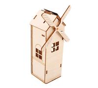SUPVOX Kit DIY Moulin à Vent Solaire Bois à Assembler pour Garçon Fille Scientifique Éducatif Dénergie Solaire Facile à Décoratif et Ludique pour et Lapprentissage