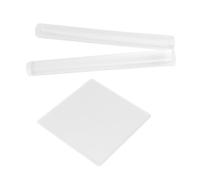 SUPVOX Kit d'Outils pour Pâte Polymère 3 Pièces en Acrylique Rouleau à Modeler Transparent Plaque Acrylique 10X10 CM pour Modelage Argile Fournitures Artisanales pour Création DIY