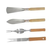 SUPVOX Kit Outils Jardinage Acier Inoxydable Truelle et Multifonctions avec Manche Ergonomique pour Plantation Désherbage et Rempotage