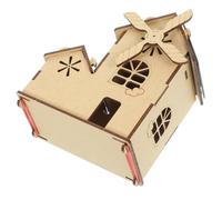 SUPVOX Kit Scientifique Solaire en Bois à Assembler pour Garçon et Filles - Maquette Maison Solaire DIY, Éducatif sans Pile, Présent Anniversaire, Développement Manuel et Intellectuel