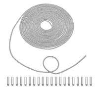 SUPVOX Lacets Brillants en Strass Blancs 5 Mètres avec 20 Embouts Décoratifs, Cordon de Serrage Crystal pour Sweat à Capuche et Accessoires Chaussures, Lacets DIY Élégants pour