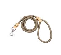 SUPVOX Laisse pour Chien Robuste en Corde d'escalade Beige 1 Cm x 1,25 m avec Connexion en Cuir, Laisse D'entraînement en Nylon Solide pour Animaux Actifs, Adaptée Aux Chiens en Promenade