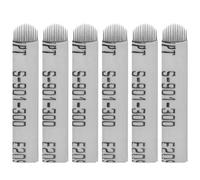 SUPVOX 50Pcs Microblading aiguilles 14 aiguilles maquillage permanent tatouage aiguille à sourcils biseau (blanc)