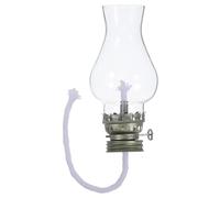 SUPVOX Lampe à Pétrole Vintage avec Brûleur en Métal Réglable, Couvercle en Verre Transparent, Mèche de Précision, Accessoire Unique pour Éclairage Maison, Camping et Extérieur, Pièce