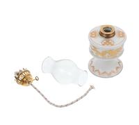 SUPVOX Lampe à Pétrole Vintage en Céramique avec Double Dragon, Lampe à Huile pour Usage Intérieur, Lanterne à L'ancienne Stable et Décorative, Éclairage D’appoint pour Maison et