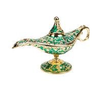 SUPVOX Lampe Décorative Rétro en Alliage de Zinc Vert, Lampe Magique Stable et Chic pour Bureau ou Étagère, Ornement Créatif et Digne D'exposition